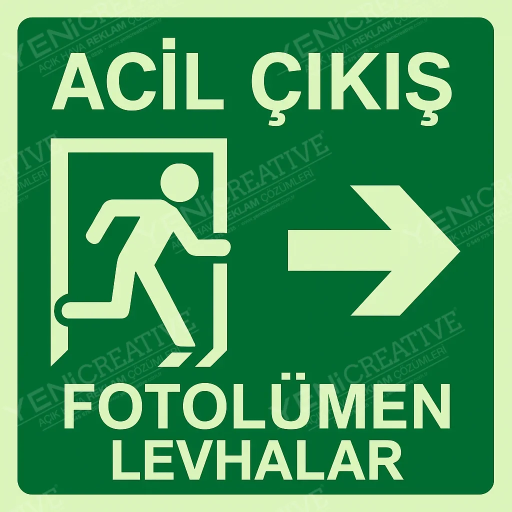 Acil Çıkış Fotolümen Levhalar